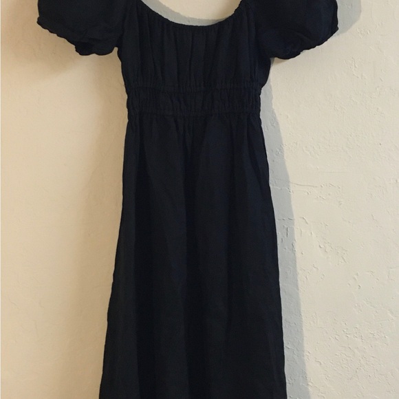 Faithful The Brand 100% Linen Midi Dress 4 Black Spring Festival Party B… - Picture 10 of 11